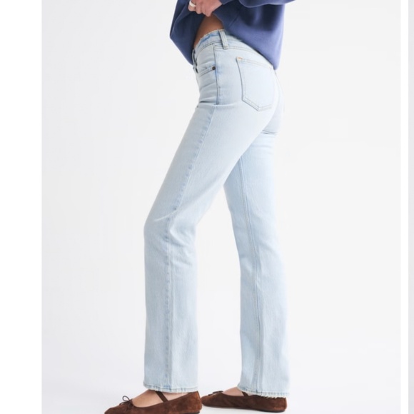 Abercrombie & Fitch Vintage Stretch Mid Rise 90s Straight Jean Size 31 Long NWT - Picture 2 of 10